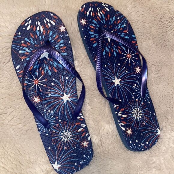 Firework Flip Flops Sandals! - Picture 2 of 5
